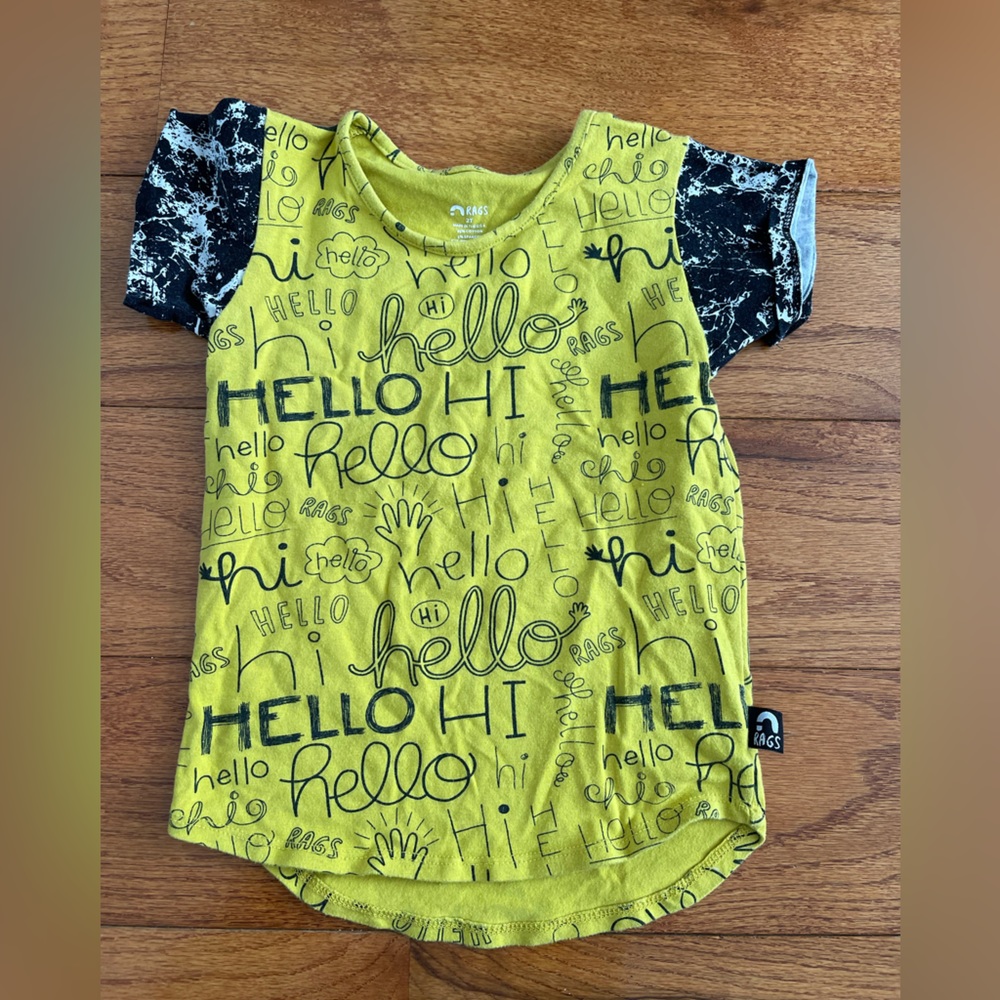 2t rags short sleeve top